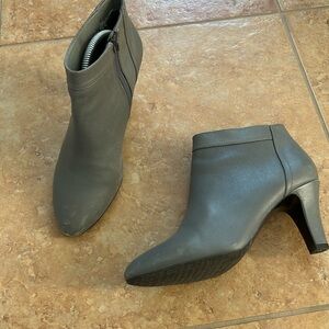 Gray leather Boots